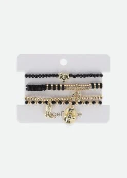 Cowgirl Bracelet Set Black -Angels-Face Shop Cowgirl Bracelet Black Card