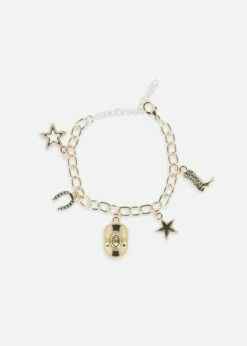 Cowgirl Charm Bracelet Gold