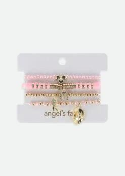 Cowgirl Bracelet Set Pink -Angels-Face Shop Cowgirl Bracelet Pink Card