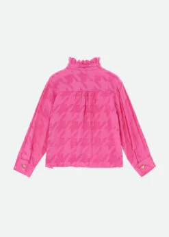 Dana Houndstooth Blouse Pop Pink -Angels-Face Shop Dana Shirt Pop Pink Back abe29d73 dccc 4361 a2c0 cbe2f183cebf