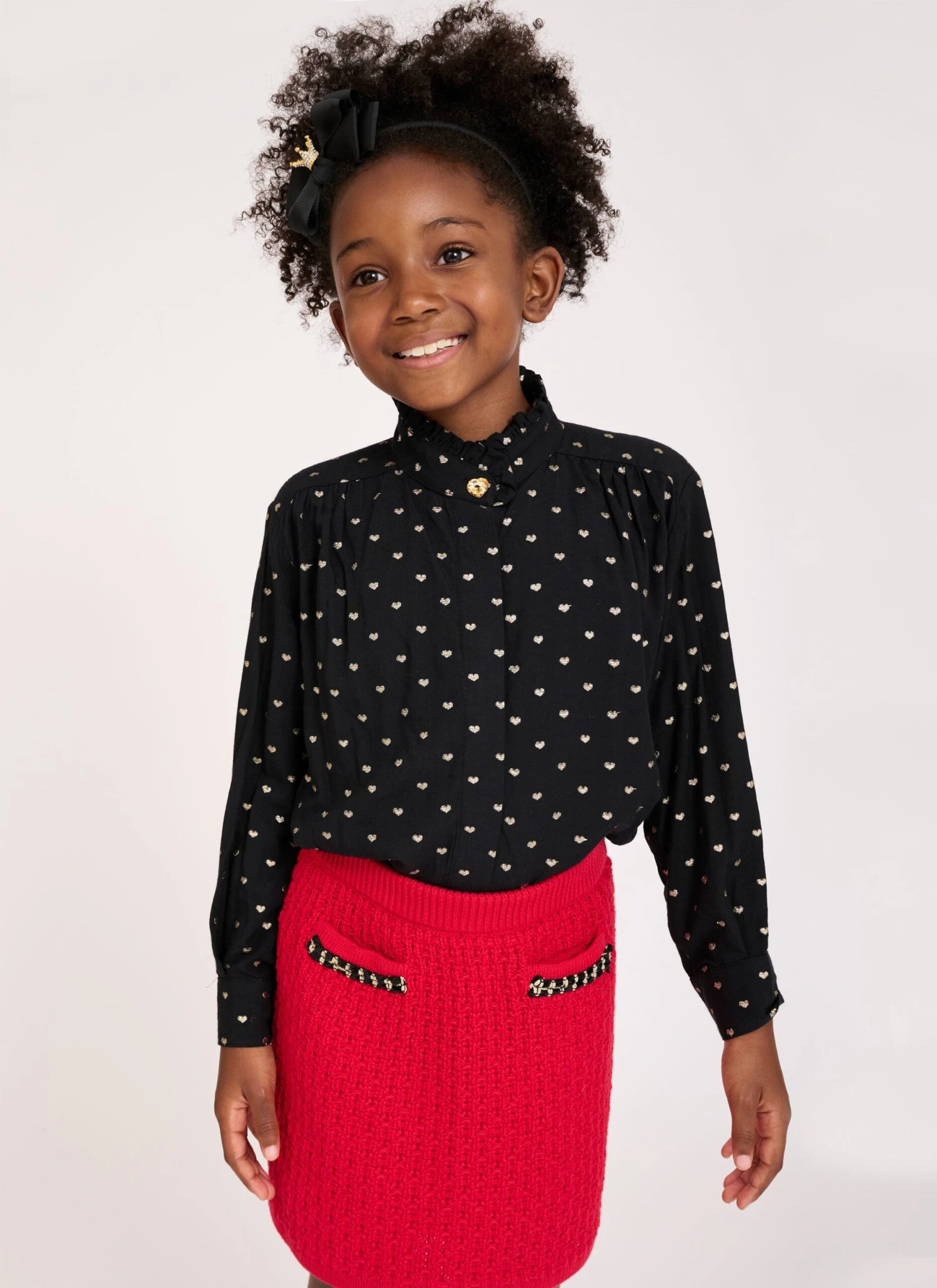 Dana Heart Blouse Black 2 Dana Heart Blouse Black - Image 2