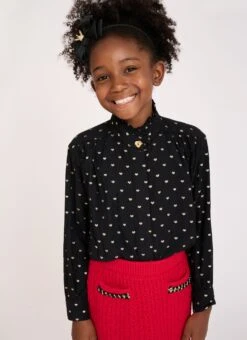 Dana Heart Blouse Black 6 Dana Heart Blouse Black -Angels-Face Shop Dana Blouse Black Lifestyle 1