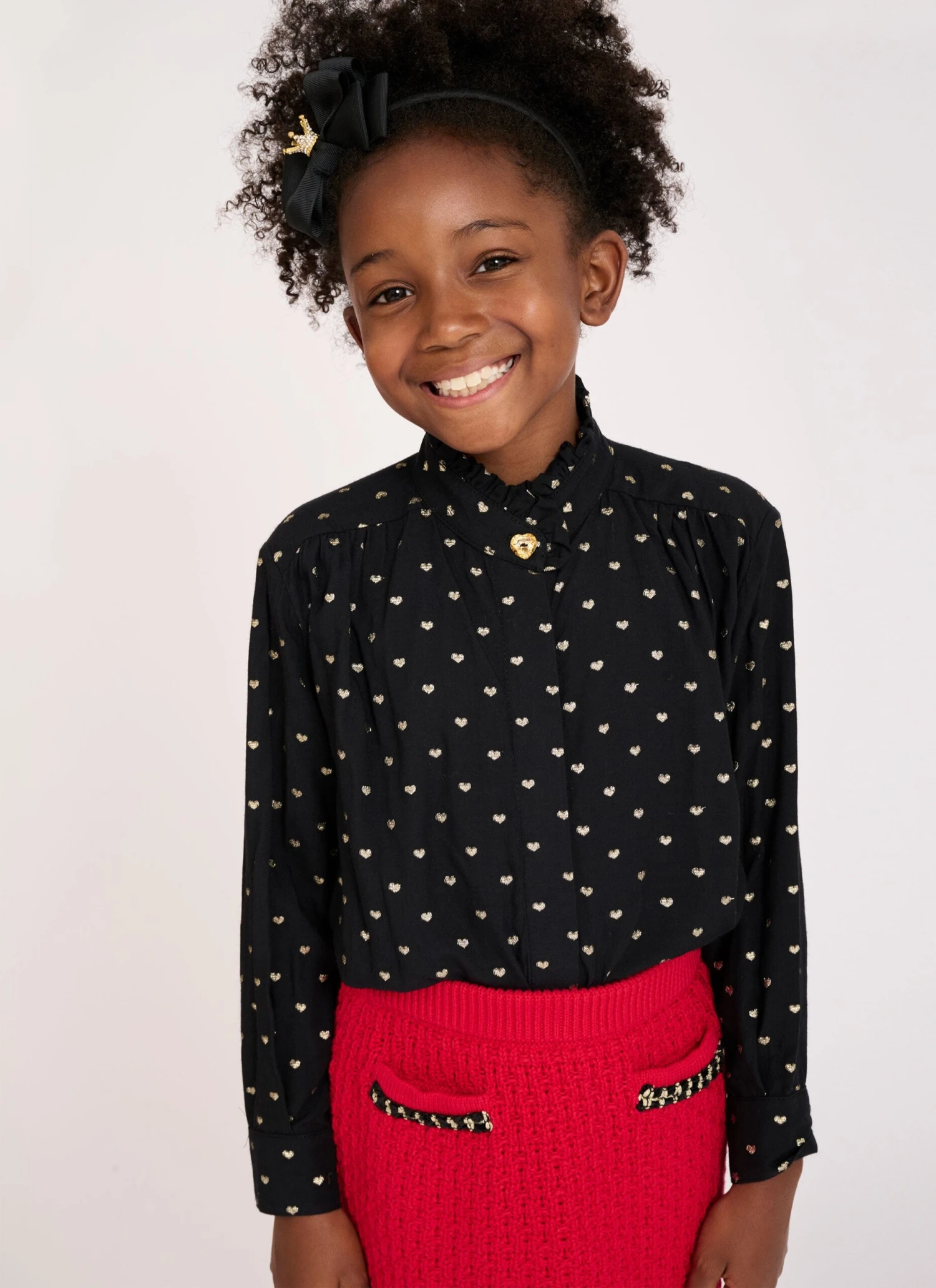 Dana Heart Blouse Black 3 Dana Heart Blouse Black - Image 3