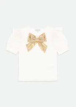 Delora Metallic Top Snowdrop