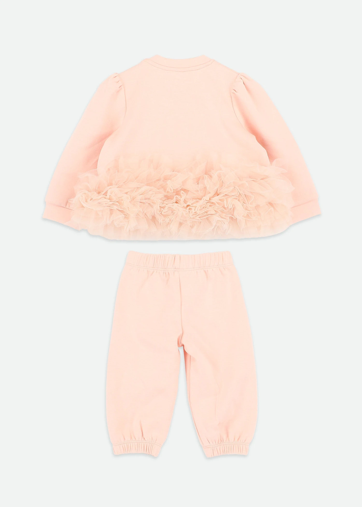 Deonne Tulle Trim Baby Tracksuit Blush Pink 4 Deonne Tulle Trim Baby Tracksuit Blush Pink - Image 4