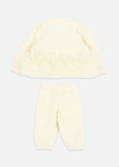 Deonne Tulle Trim Baby Tracksuit Vanilla -Angels-Face Shop DeonneBaby Tracksuit Vanilla Back