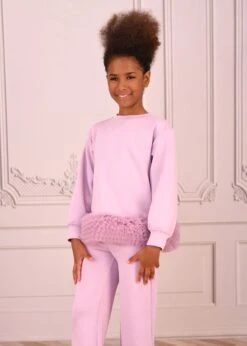 Deonne Tulle Trim Top And Jogger Set Lilac 10 Deonne Tulle Trim Top And Jogger Set Lilac -Angels-Face Shop Deonne Tracksuit Lilac Lifestyle edit