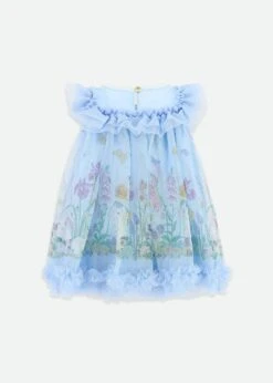 Dominique Bunny Baby Dress Pale Blue -Angels-Face Shop Dominique BabyDress Blue Back