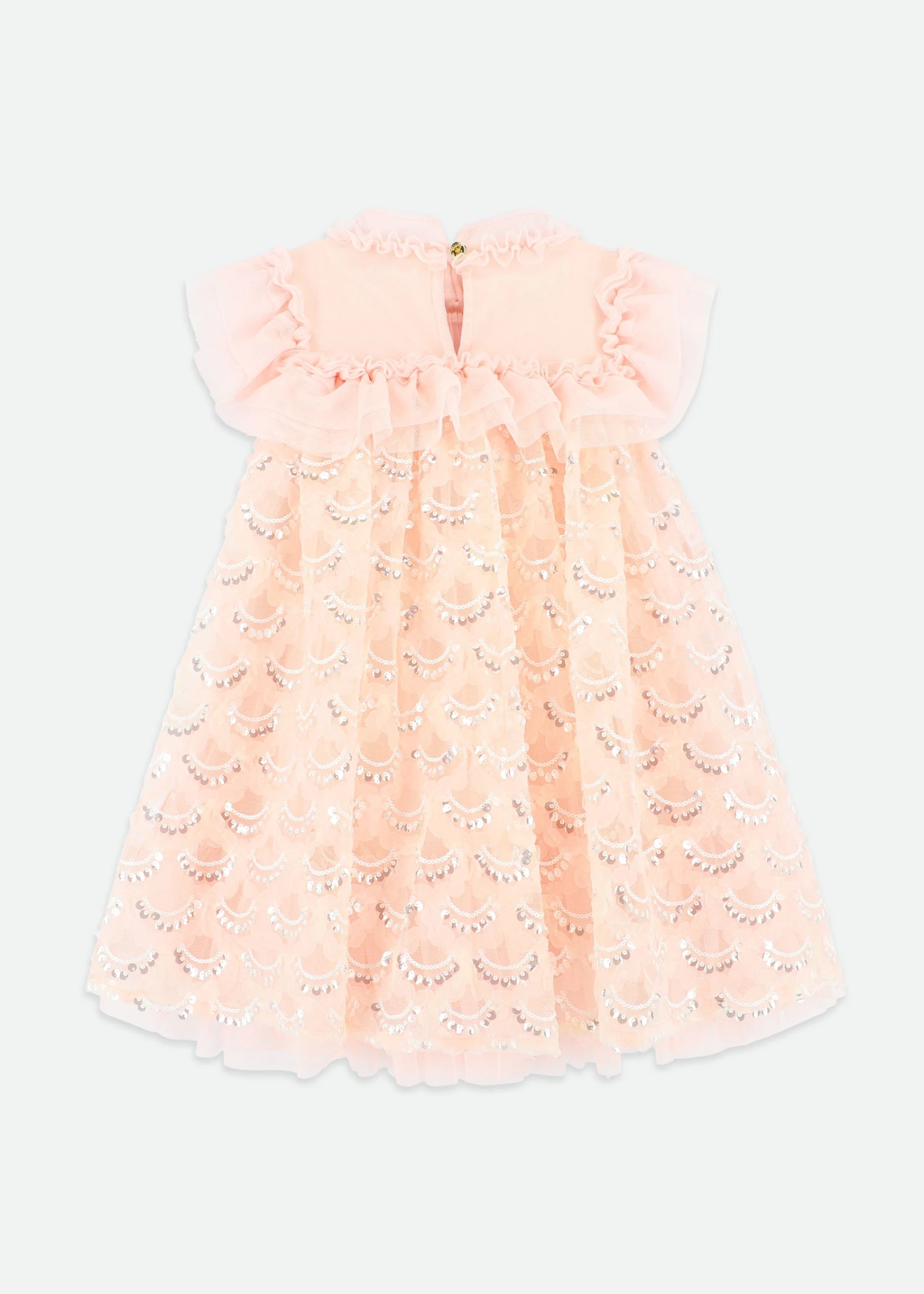 Dominique Sequin Dress Peach 6 Dominique Sequin Dress Peach - Image 6