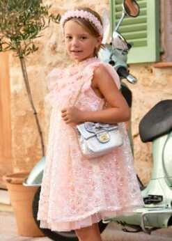 Dominique Sequin Dress Peach 8 Dominique Sequin Dress Peach -Angels-Face Shop Dominique Dress Peach Campaign 1