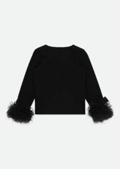 Dua Tulle Cuff Top Black -Angels-Face Shop Dua Top Black Back