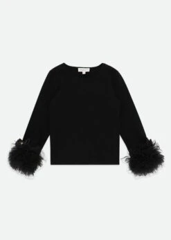 Dua Tulle Cuff Top Black