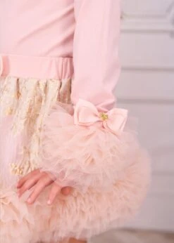 Dua Tulle Cuff Top Blush Pink -Angels-Face Shop Dua Top Blush Pink Lifestyle 1