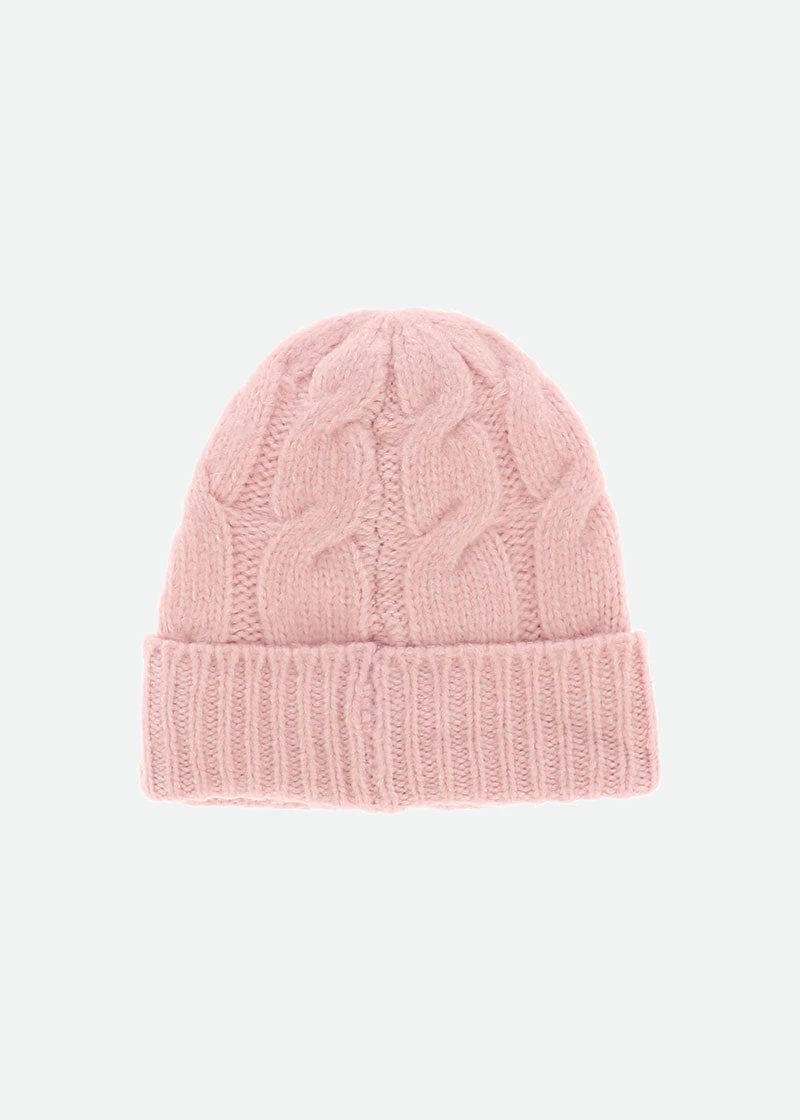 Echo Cable Hat Pink 4 Echo Cable Hat Pink - Image 4