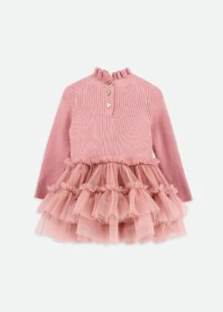 Elin Baby Tulle Dress Tea Rose -Angels-Face Shop Elin Dress Baby Tearose Back