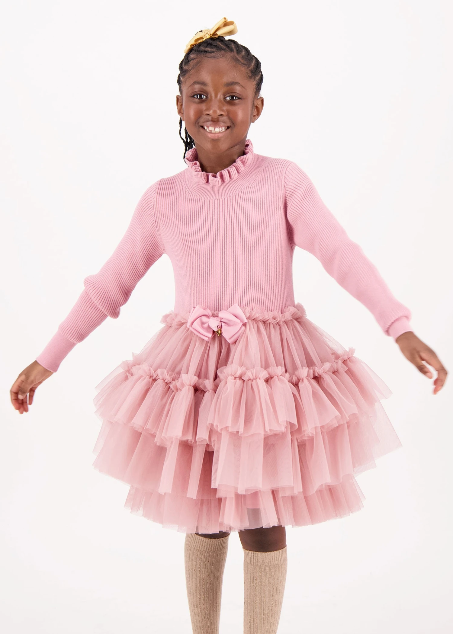 Elin Tulle Dress Tea Rose 4 Elin Tulle Dress Tea Rose - Image 4