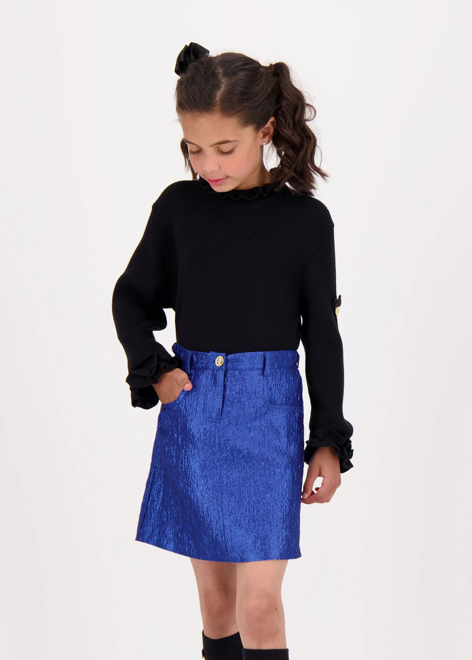 Elma Ribbed Jumper Black 4 Elma Ribbed Jumper Black - Image 4