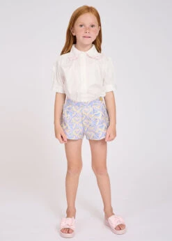 Elouise Sslv Blouse White Pink -Angels-Face Shop Elouise Blouse Rose Lifestyle