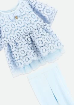 El Paso Top And Short Set Pale Blue -Angels-Face Shop Elpaso Set Blue Detail