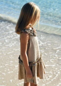 Ember Pleated Dress Gold 7 Ember Pleated Dress Gold -Angels-Face Shop Ember Dress Gold Campaign 1