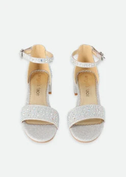 Erin Crystal Sandals Silver -Angels-Face Shop Erin Heel Silver Top