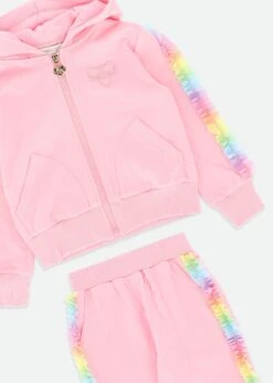 Estella Rainbow Trim Tracksuit Fairy Pink -Angels-Face Shop Estella Tracksuit Rainbow Detail