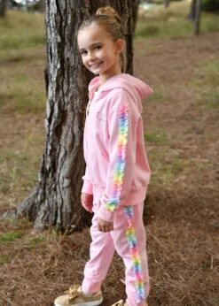 Estella Rainbow Trim Tracksuit Fairy Pink -Angels-Face Shop Estella Tracksuit Fairy Pink Campaign 1
