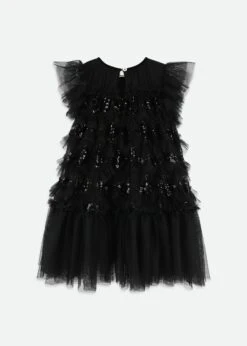 Etta Sequin Tulle Dress Black -Angels-Face Shop Etta Dress Black Back