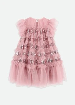Etta Sequin Tulle Dress Tea Rose -Angels-Face Shop Etta Dress Lilac Back