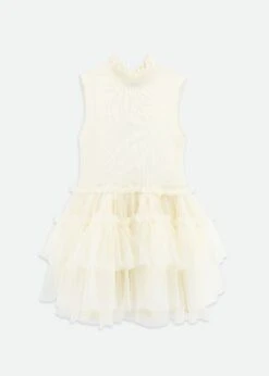 Eunice Knit Dress Vanilla -Angels-Face Shop Eunice Dress Vanilla Back