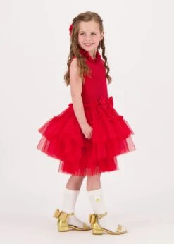 Eunice Knit Dress Red 7 Eunice Knit Dress Red -Angels-Face Shop Eunice Dress Red Lifestyle 1