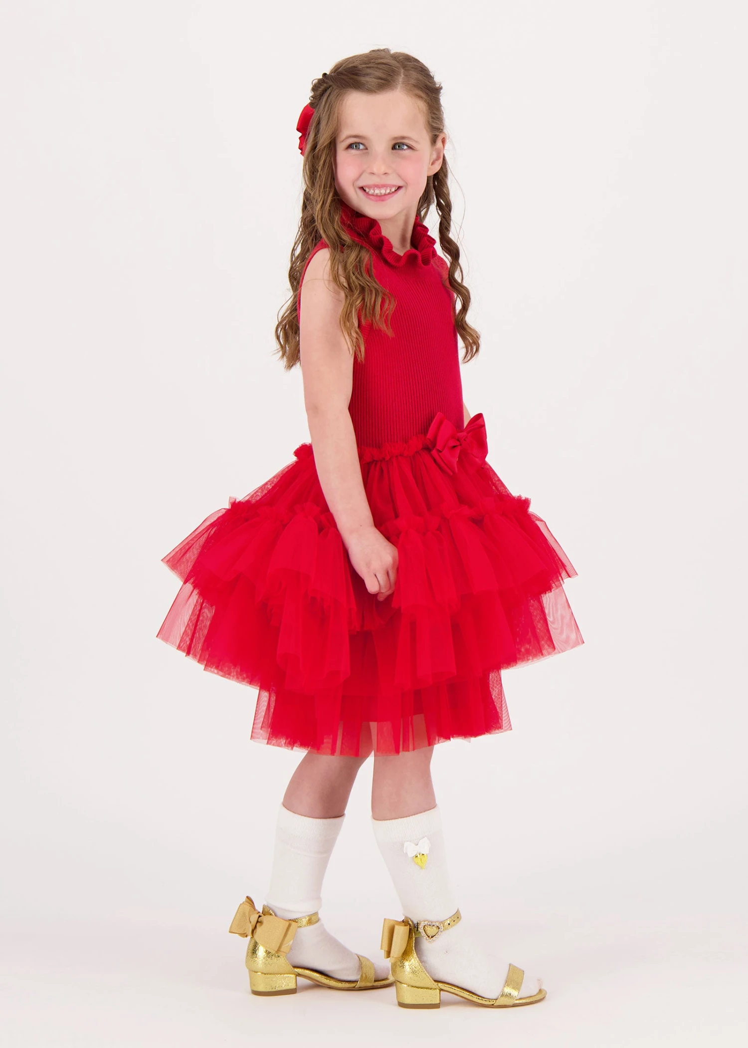 Eunice Knit Dress Red 3 Eunice Knit Dress Red - Image 3