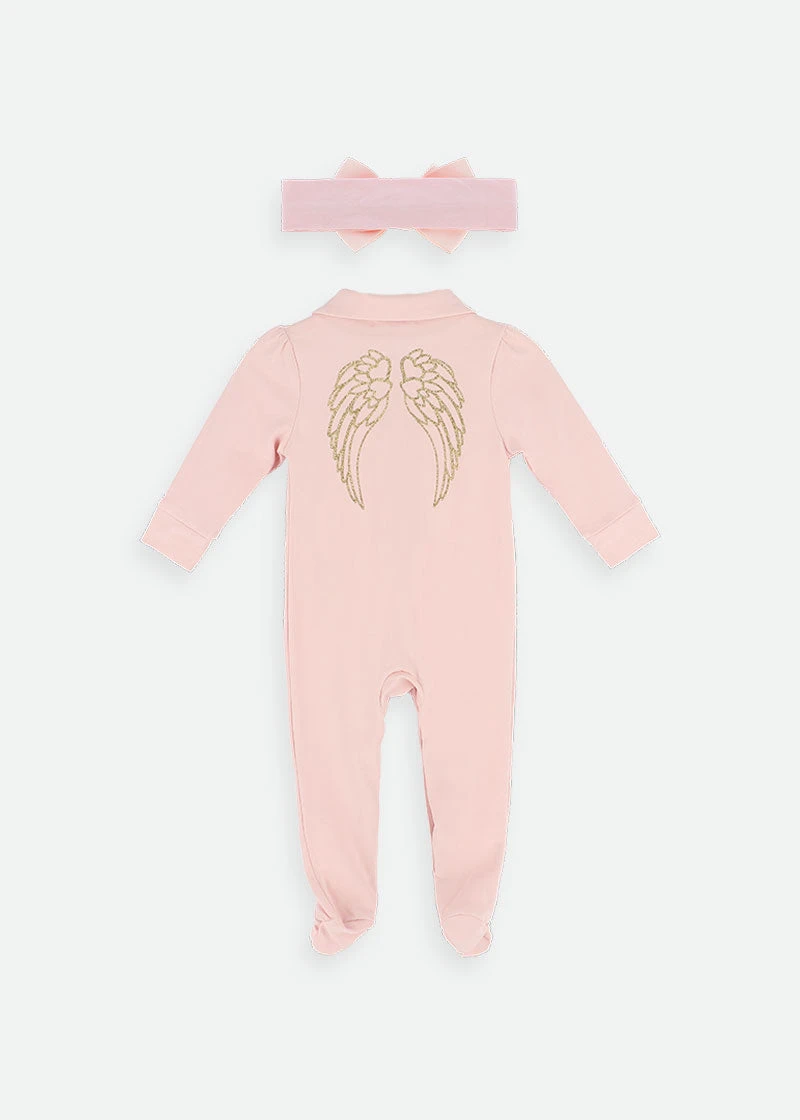 Eve Babygrow Set Ballet Pink 2 Eve Babygrow Set Ballet Pink - Image 2
