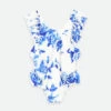 Faro Blue Flower Swimsuit Snowdrop