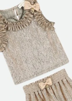 Fortunate Top And Shorts Set Gold -Angels-Face Shop Fortunate Set Gold Detail