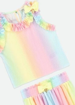 Fortunate Top And Shorts Set Rainbow -Angels-Face Shop Fortunate Set Rainbow Detail