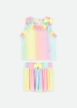 Fortunate Top And Shorts Set Rainbow