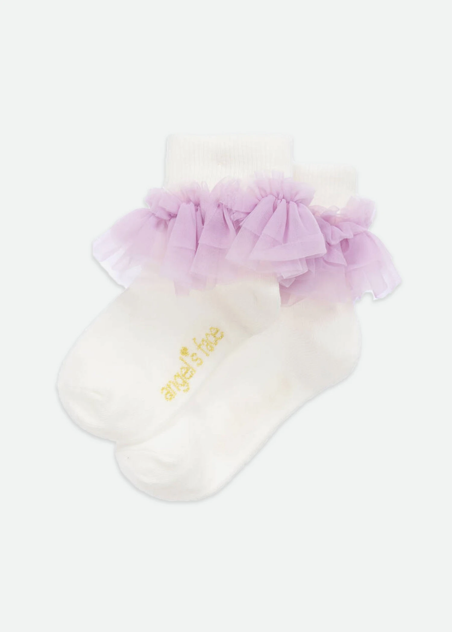 Frilly Socks Snowdrop Lilac 2 Frilly Socks Snowdrop Lilac - Image 2