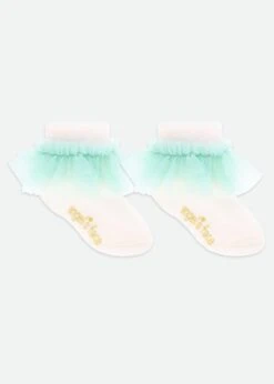 Frilly Socks Snowdrop Mint