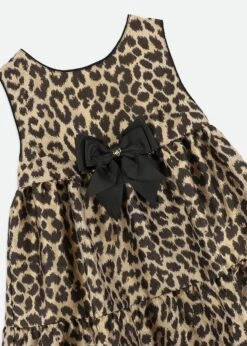 Georgie Leopard Tiered Dress Black 10 Georgie Leopard Tiered Dress Black -Angels-Face Shop Georgie Dress Leopard Detail