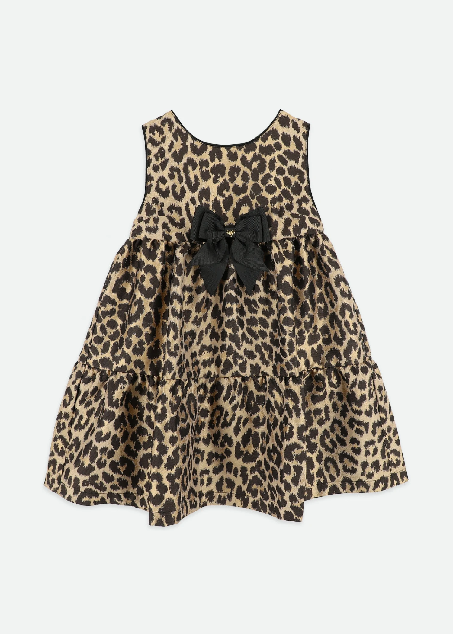Georgie Leopard Tiered Dress Black 1 Georgie Leopard Tiered Dress Black