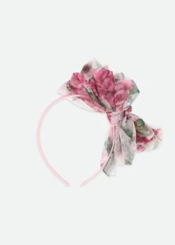 Gladys Roses Tulle Headband Pink 5 Gladys Roses Tulle Headband Pink -Angels-Face Shop Gladys Headband Pink Back