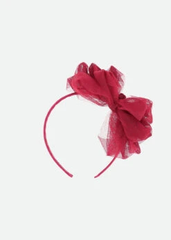 Gladys Tulle Headband Tibetan Red -Angels-Face Shop Gladys Headband Red Back