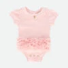 Gwyneth Baby Ruffle Onesie Ballet Pink