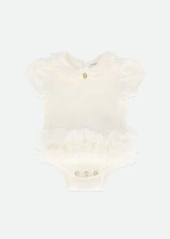 Gwyneth Baby Ruffle Onesie Snowdrop