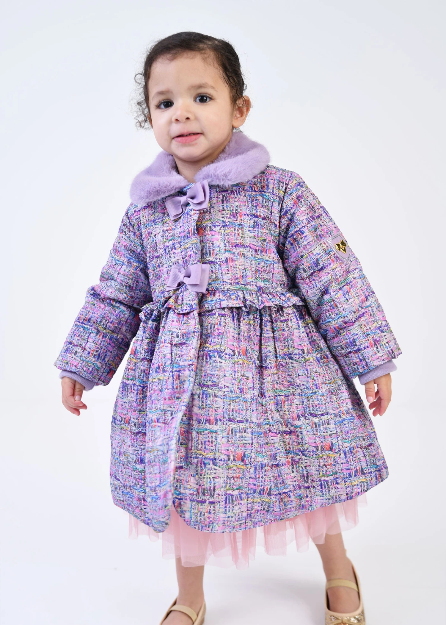 Harmony Baby Coat Purple Mix 2 Harmony Baby Coat Purple Mix - Image 2