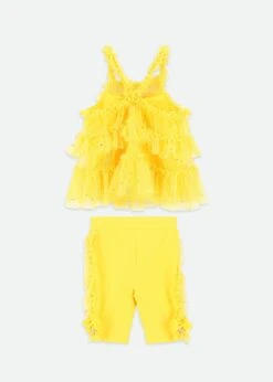Hebe Sparkle Top & Short Set Dandelion 7 Hebe Sparkle Top & Short Set Dandelion -Angels-Face Shop Hebe Set Yellow Back