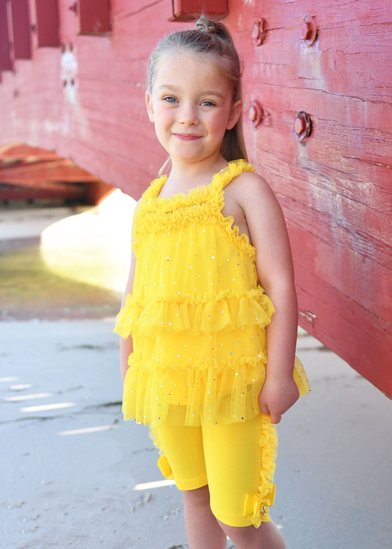 Hebe Sparkle Top & Short Set Dandelion 2 Hebe Sparkle Top & Short Set Dandelion - Image 2