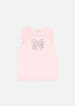 Houston Crystal Bow Top Pale Pink