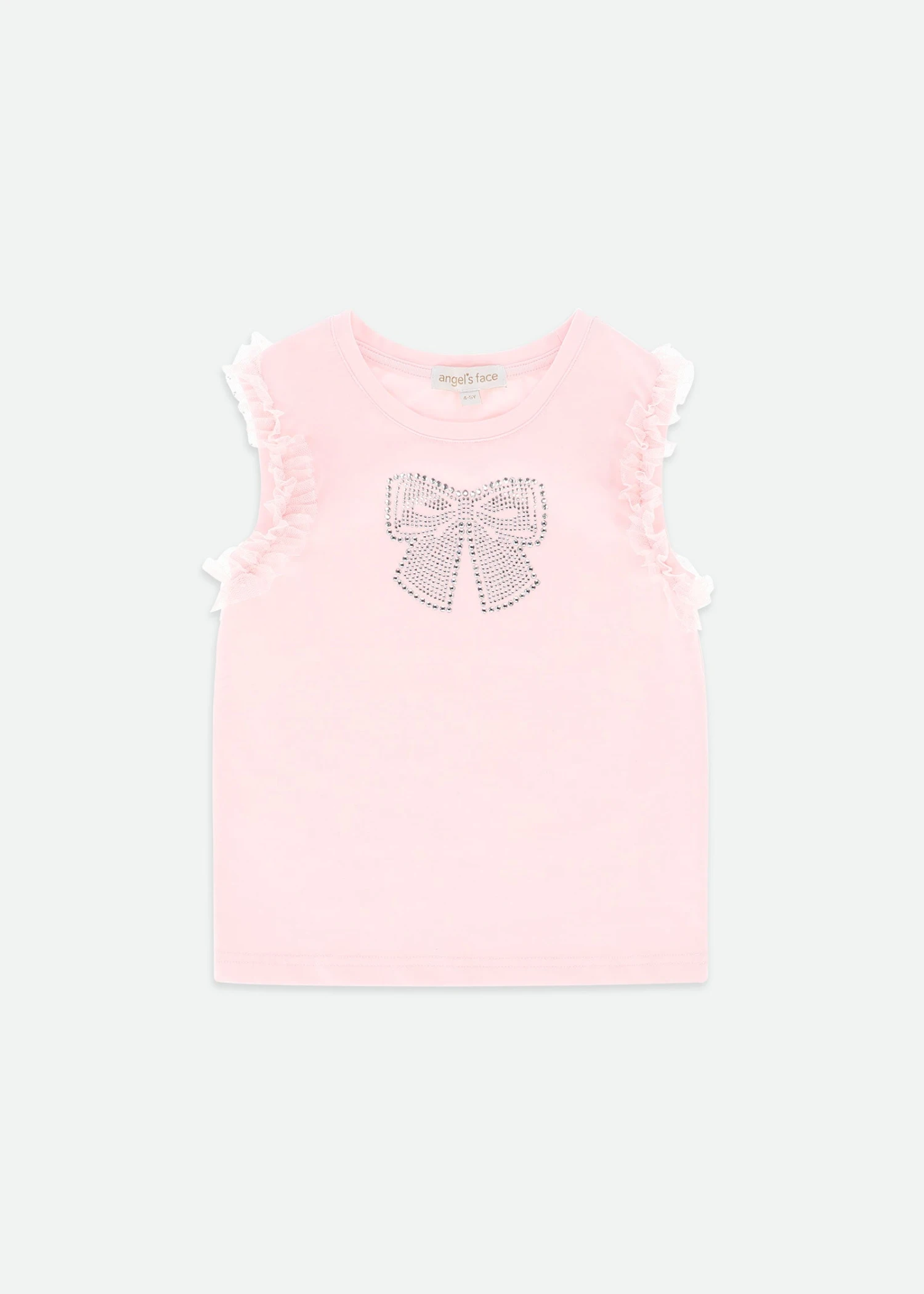 Houston Crystal Bow Top Pale Pink 1 Houston Crystal Bow Top Pale Pink